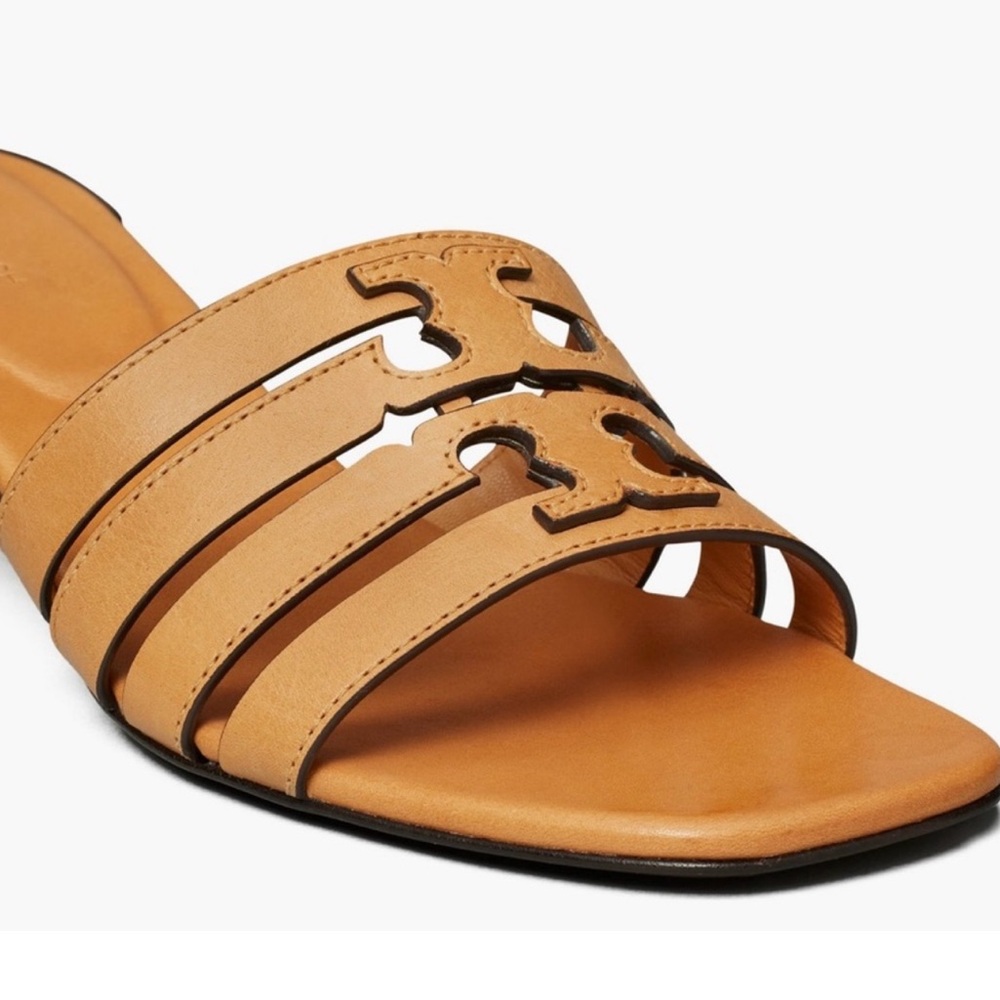 NEW Tory Burch Ines Cage Slide Sandal in Camel - Picture 4 of 10